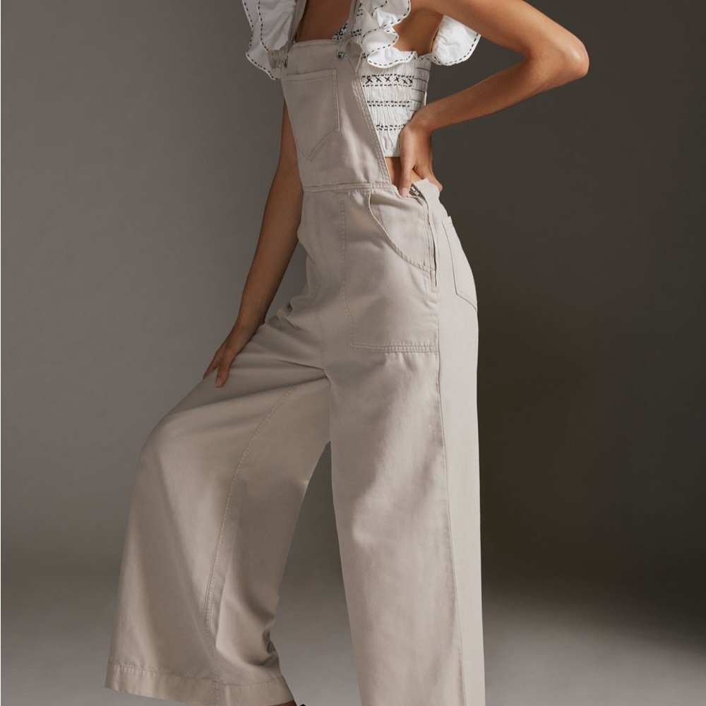 Anthropologie Wide-Leg Overalls - Picture 3 of 8